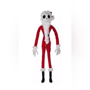 Disney Nightmare Before Christmas Santa Jack Skellington Poseable Plush 27" EUC